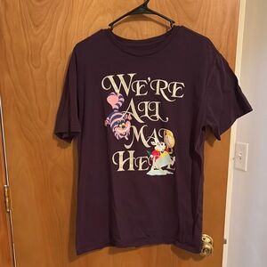 Disney Our Universe Purple Alice in Wonderland T-Shirt - Size Medium